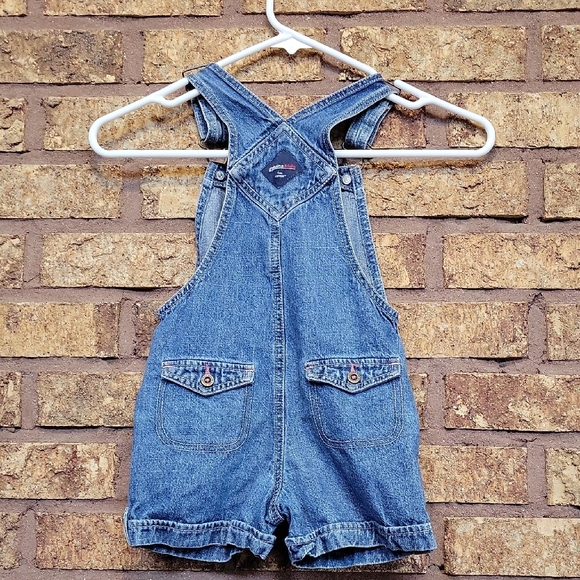 Oshkosh Kids Embroidered Floral Cotton Denim Overalls Size 4T - Picture 8 of 8